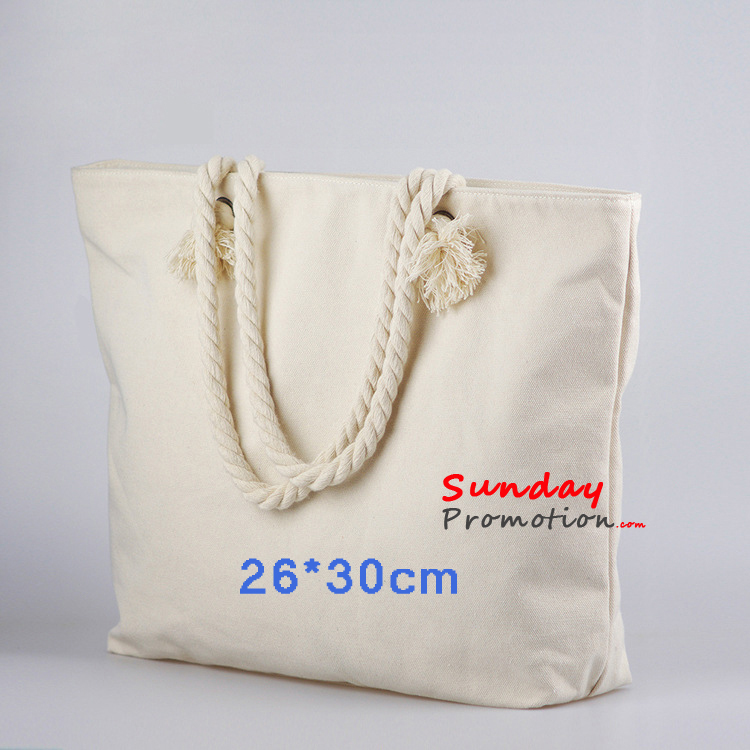 Cheap Promotional Canvas Tote Bags Bulk Rope Handle Cotton Bags