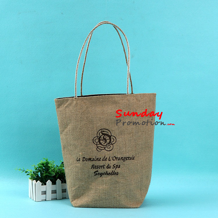 Custom Printed Burlap Bags Reusable Jute Tote Bag Wholesale